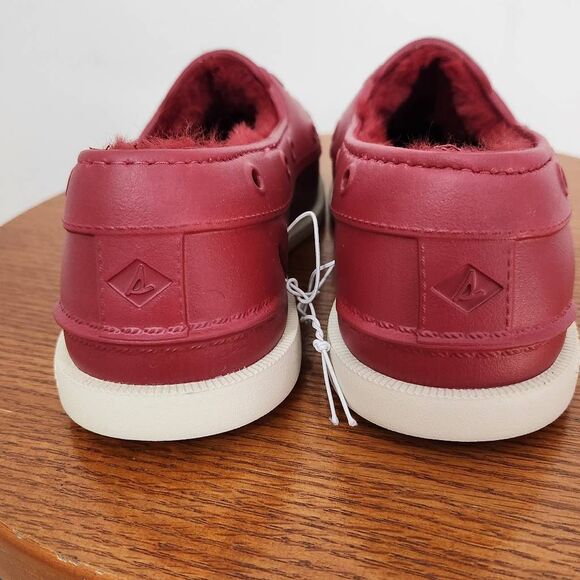 Sperry Women's Red Float Boat Shoes with Faux Fur Lining Size 8 NWOT - Picture 5 of 7